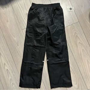 George Kids Black Cargo Snow Pants Fleece Lined M 7/8